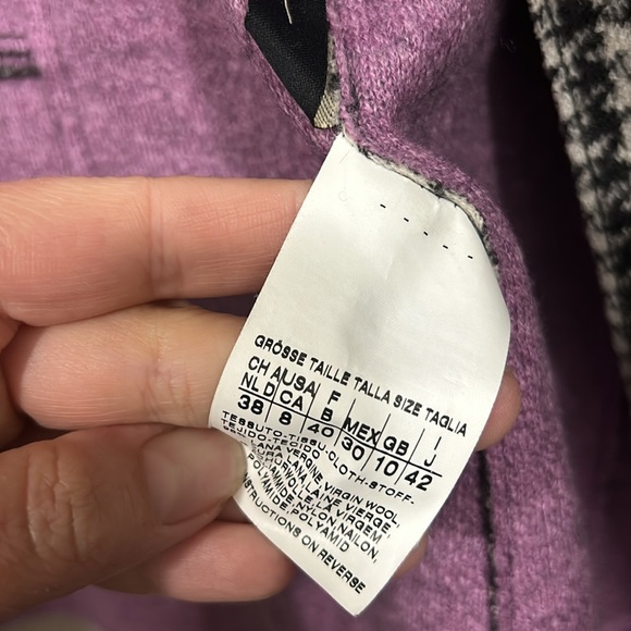 Weekend by Max Mara will houndstooth button down jacket, size 8 - Picture 13 of 14